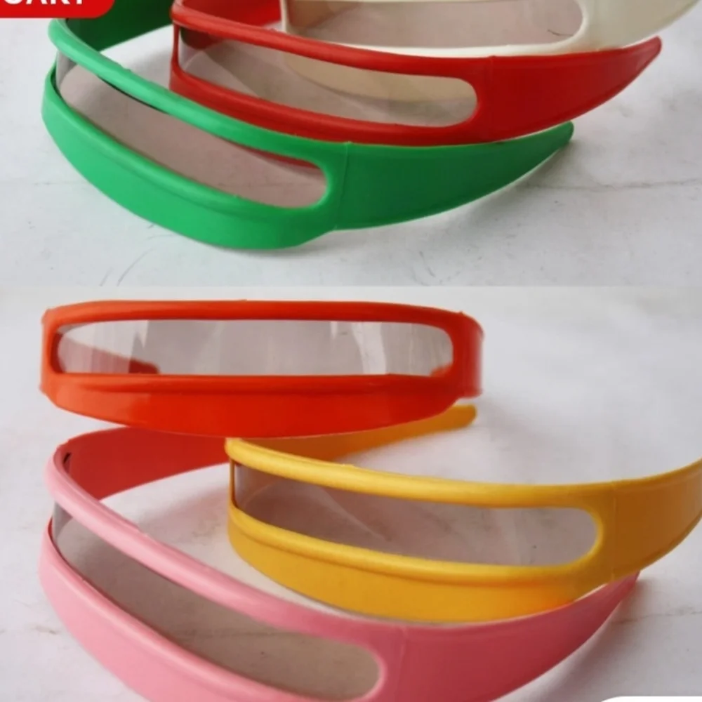 Vintage 80s sunglasses new old stock from 16 candles COLORED PLASTIC SPACE VISOR
